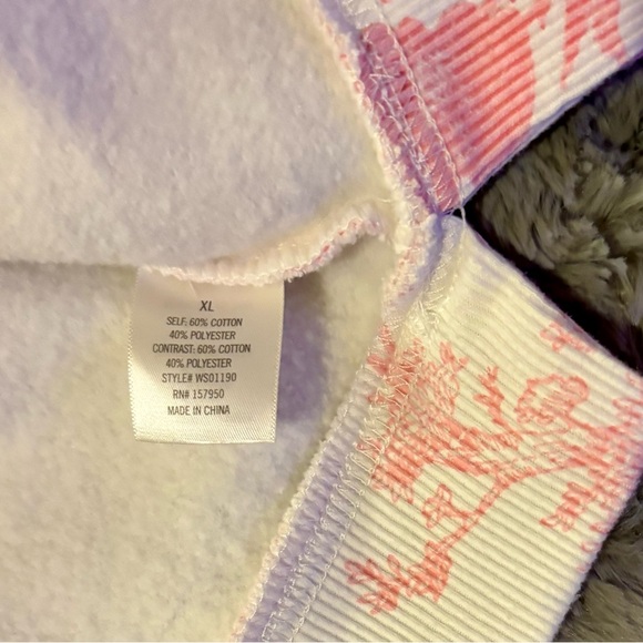 Francesca's Collections Pink Postcard Print Sweatshirt - Picture 5 of 5